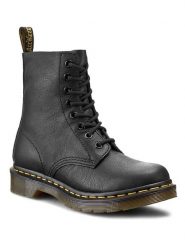 Dr. Martens Skórzane botki w kolorze czarnym rozmiar: 37. Czarne botki Dr. Martens, bez wzorów, bez obcasa, bez zapięcia. Za 549.06 zł.