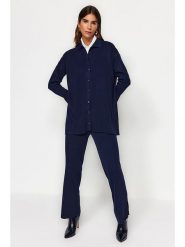 Trendyol 2-częściowy zestaw w kolorze granatowym rozmiar: M. Niebieskie swetry Trendyol, m, bez wzorów, bez ramiączek. Za 130.50 zł.