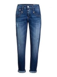 Herrlicher Dżinsy - Tapered fit - w kolorze granatowym rozmiar: W26. Niebieskie jeansy Herrlicher, bez wzorów. Za 145.26 zł.