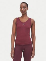 Guess Top V6YP09 K4312 Bordowy Regular Fit. Czerwone topy Guess, xl, z aplikacjami, z bawełny, bez kołnierzyka, bez ramiączek. Za 154.99 zł.