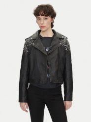 Pepe Jeans Kurtka skórzana Fantasy PL402523 Czarny Regular Fit. Czarne kurtki Pepe Jeans, xs, bez wzorów, z jeansu, bez kaptura. Za 949.99 zł.