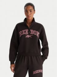 Reebok Bluza Tatty RK25167CCW Czarny Regular Fit. Czarne bluzy Reebok, s, bez wzorów, bez kaptura. Za 219.99 zł.