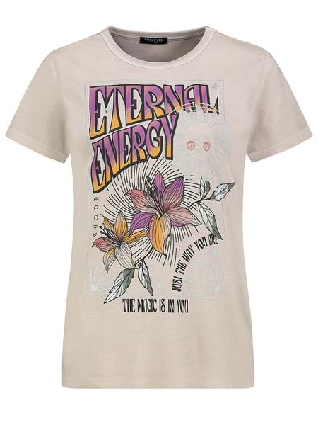 Sublevel Koszulka w kolorze kremowym rozmiar: XS. Brązowe bluzki Sublevel, xs, bez wzorów, z bawełny, bez kołnierzyka, bez ramiączek. Za 52.30 zł.