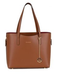 Mia Tomazzi Skórzana torebka "Gracchi" w kolorze jasnobrązowym - 35 x 30 x 15 cm rozmiar: onesize. Brązowe torby na ramię Mia Tomazzi, bez wzorów, z materiału, na ramię, bez dodatków. Za 478.99 zł.