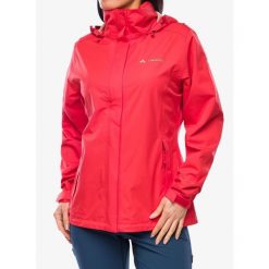 Kurtka przeciwdeszczowa damska Vaude Escape Light Jacket. Czerwone kurtki sportowe Vaude, bez wzorów, bez kaptura. Za 366.99 zł.