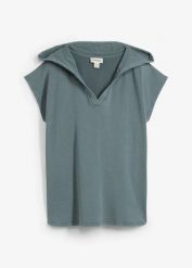 Bluza z czystej bawełny organicznej. Zielone bluzy bonprix, bez wzorów, z bawełny, bez kaptura. Za 79.99 zł.