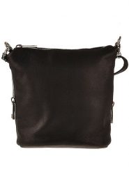 ORE10 Skórzana torebka "Ambly" w kolorze czarnym - 20 x 19 x 10 cm rozmiar: onesize. Czarne torby na ramię ORE10, bez wzorów, z materiału, na ramię, bez dodatków. Za 127.65 zł.