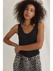 Cotton Candy Top "Nacera" w kolorze czarnym rozmiar: L. Czarne topy Cotton Candy, l, bez wzorów, bez kołnierzyka, bez ramiączek. Za 61.60 zł.