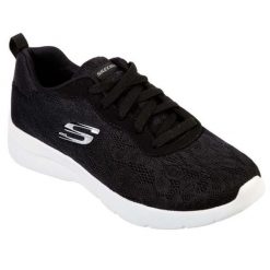 Obuwie Sportowe Damskie Skechers Floral Mesh Lace Up Czarny. Czarne obuwie sportowe Skechers, na wiosnę, z meshu, bez zapięcia. Za 219.99 zł.