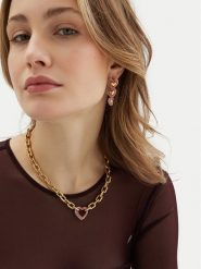 Guess Kolczyki JUBE05 002JW Różowy. Czerwone kolczyki Guess, metalowe. Za 399.99 zł.