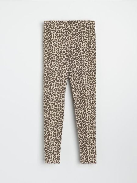 Bawełniane legginsy ze wzorkiem - wielobarwny. Legginsy Sinsay, l, bez wzorów, z bawełny. Za 29.99 zł.