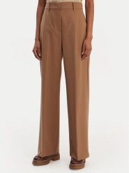 Weekend Max Mara Spodnie palazzo Visivo 2615131041 Brązowy Relaxed Fit. Brązowe spodnie materiałowe Weekend Max Mara, bez wzorów, z materiału. Za 939.99 zł.