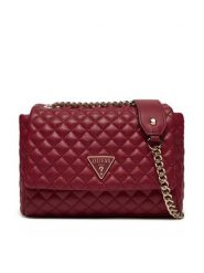 Guess Torebka HWEQG9 54121 Bordowy. Czerwone torebki klasyczne Guess, z aplikacjami, ze skóry, bez dodatków. Za 339.99 zł.