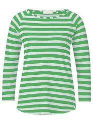 Rich & Royal Koszulka w kolorze zielono-białym rozmiar: S. Zielone bluzki Rich & Royal, s, bez wzorów, z bawełny, bez kołnierzyka, bez ramiączek. Za 93.07 zł.
