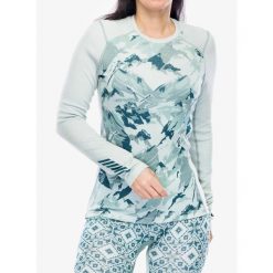 Bluza damska Helly Hansen LIFA Merino Midweight Graphic Crew. Zielone bluzy Helly Hansen, na zimę, s, bez wzorów, bez kaptura. Za 303.99 zł.