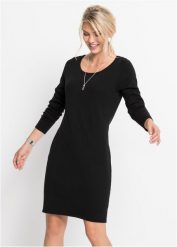 Sukienka dzianinowa. Czerwone sukienki bonprix, bez wzorów, z dzianiny, bez kołnierzyka, bez ramiączek. Za 114.99 zł.
