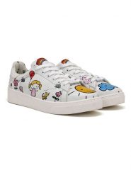 Goby Skórzane sneakersy w kolorze białym ze wzorem rozmiar: 40. Białe trampki Goby, bez wzorów, bez zapięcia. Za 260.99 zł.