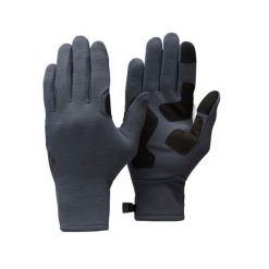 Rękawice z wełną merino Black Diamond Heavyweight Wool Liners pięciopalczaste. Szare rękawiczki Black Diamond, bez wzorów, z wełny, sportowe. Za 154.99 zł.