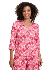 CARTOON Bluzka w kolorze różowo-jasnoróżowym rozmiar: 40. Różowe bluzki Cartoon, bez wzorów, z wiskozy, bez kołnierzyka, bez ramiączek. Za 113.99 zł.