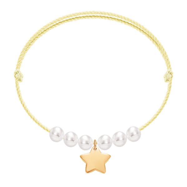 Bransoletka Christmas Twinkle. Białe bransoletki Lilou, z perłą, pozłacane. Za 144.00 zł.