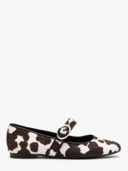 Baleriny damskie w krowie łaty. Brązowe baleriny Ryłko, bez wzorów, z tkaniny, bez obcasa. Za 329.99 zł.