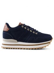 WODEN Skórzane sneakersy "Nora III" w kolorze granatowym rozmiar: 39. Niebieskie trampki Woden, bez wzorów, z materiału, bez zapięcia. Za 267.92 zł.
