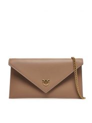 PINKO Torebka Flat Purse Mini AI 25-26 PCPL 105347 A0F1 Brązowy. Brązowe torebki klasyczne Pinko, bez wzorów, ze skóry, bez dodatków. Za 699.99 zł.