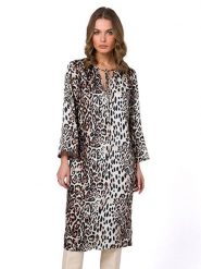 Stylove Sukienka w kolorze kremowym rozmiar: XL. Brązowe sukienki Stylove, xl, bez wzorów, bez kołnierzyka, bez ramiączek, midi. Za 69.99 zł.