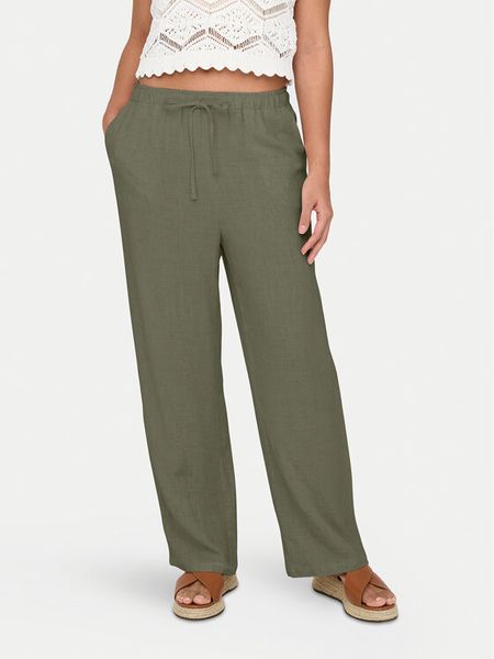 ONLY Spodnie materiałowe Siesta 15322263 Zielony Straight Fit. Zielone spodnie materiałowe Only, s, bez wzorów, z materiału. Za 109.99 zł.