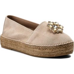 Espadryle EVA MINGE - Azuel 3E 18MJ1372388ES 203. Brązowe espadryle Eva Minge, bez wzorów, ze skóry, bez obcasa, na płaskiej podeszwie, bez zapięcia. W wyprzedaży za 249.00 zł.