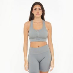 Crop top sportowy do treningu ICONIC. Szare bielizna sportowa LEGEA, xl, bez wzorów, z elastanu. Za 72.00 zł.