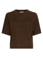 MOSS COPENHAGEN Wełniany sweter "Nema" w kolorze ciemnobrązowym rozmiar: S/M. Brązowe swetry Moss Copenhagen, m, bez wzorów, z wełny, bez ramiączek. Za 187.96 zł.