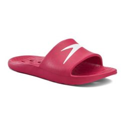 Klapki basenowe damskie Speedo Slide. Białe klapki Speedo, bez wzorów, bez obcasa. Za 82.99 zł.