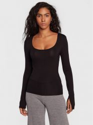 Gina Tricot Bluzka Agnes 16981 Czarny Slim Fit. Czarne bluzki Gina Tricot, m, bez wzorów, z wiskozy, bez kołnierzyka, bez ramiączek. Za 69.99 zł.