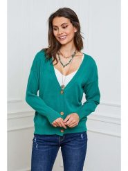 So Cachemire Kardigan "Gino" w kolorze zielonym rozmiar: S. Zielone kardigany So Cachemire, s, bez wzorów, z kaszmiru. Za 187.99 zł.