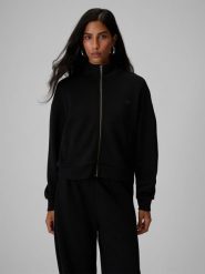 4F Bluza dresowa loose bez kaptura damska - czarna L. Czarne bluzy 4f, l, bez wzorów, z dresówki, bez kaptura. Za 169.99 zł.