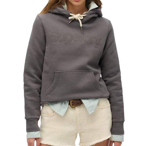 Bluza z kapturem Tonal Core. Szare bluzy Superdry, bez wzorów, z bawełny, z kapturem. Za 377.75 zł.