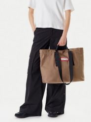 Hunter Torebka WBEO-HTR-K-011-06 Beżowy ciemny. Brązowe shopper Hunter, bez wzorów, z materiału, bez dodatków. Za 159.99 zł.