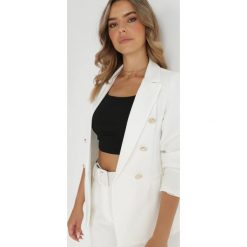 Biała Marynarka Naeronia. Białe marynarki i żakiety Born2be, m, bez wzorów, eleganckie. Za 109.99 zł.