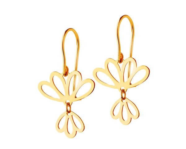 Złote kolczyki. Żółte kolczyki Apart, złote. W wyprzedaży za 405.30 zł.