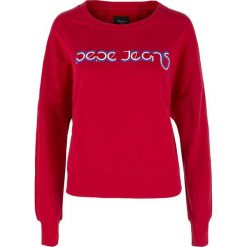 Bluza Pepe Jeans. Czerwone bluzy Pepe Jeans, bez wzorów, z jeansu, bez kaptura. Za 79.00 zł.