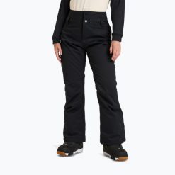 Spodnie snowboardowe damskie ROXY Diversion. Czarne spodnie narciarskie Roxy, bez wzorów, narciarskie. Za 519.99 zł.