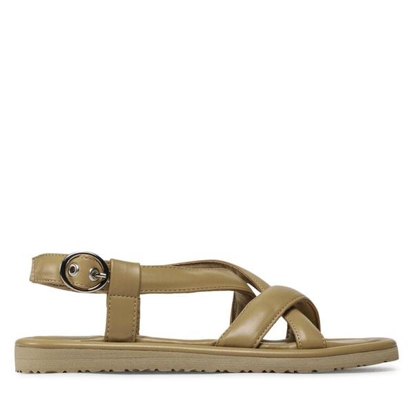 Sandały Jenny Fairy. Zielone sandały Jenny Fairy, bez wzorów, bez obcasa, na płaskiej podeszwie, bez zapięcia. Za 119.99 zł.