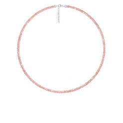 Naszyjnik z kamieni różowy opal posrebrzana. Czerwone naszyjniki Lilou, z opalem, posrebrzane. Za 189.00 zł.