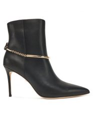Marciano Guess Botki 5BGZ44 7324A Czarny. Czarne botki Marciano Guess, z aplikacjami, ze skóry, bez obcasa, na szpilce, bez zapięcia. Za 1,649.00 zł.