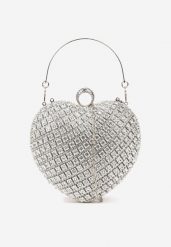 Srebrna Torebka Kopertówka Serce Ozdobiona Cyrkoniami Daniffe. Szare torby na ramię Born2be, z aplikacjami, eleganckie, na ramię, zdobione, bez dodatków. Za 79.99 zł.