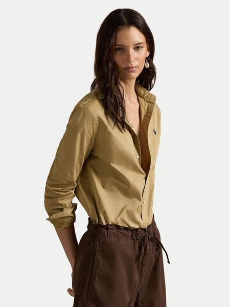 Polo Ralph Lauren Koszula 211A92177012 Beżowy Classic Fit. Brązowe koszule Polo Ralph Lauren, l, bez wzorów, z bawełny, bez kołnierzyka, bez ramiączek. Za 649.99 zł.