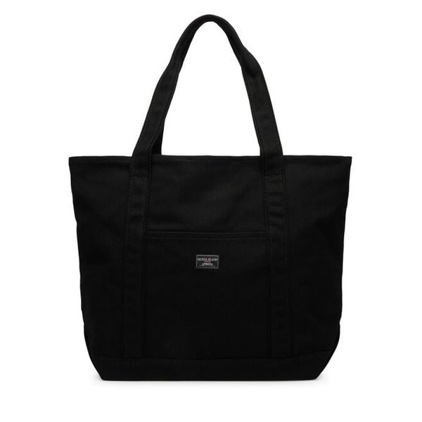 Torebka Guess Jeans. Czarne shopper Guess Jeans, z aplikacjami, z jeansu, bez dodatków. Za 269.99 zł.