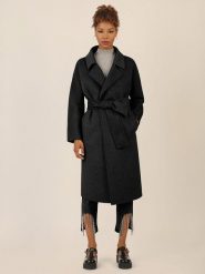 APART Płaszcz przejściowy w kolorze czarnym rozmiar: 38. Czarne płaszcze Apart, bez wzorów, z wełny, bez kaptura. Za 543.99 zł.