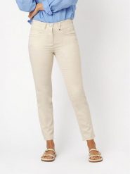 Relaxed by TONI Spodnie w kolorze kremowym rozmiar: 38K. Brązowe spodnie materiałowe Relaxed by TONI, na co dzień, bez wzorów, z materiału. Za 139.95 zł.